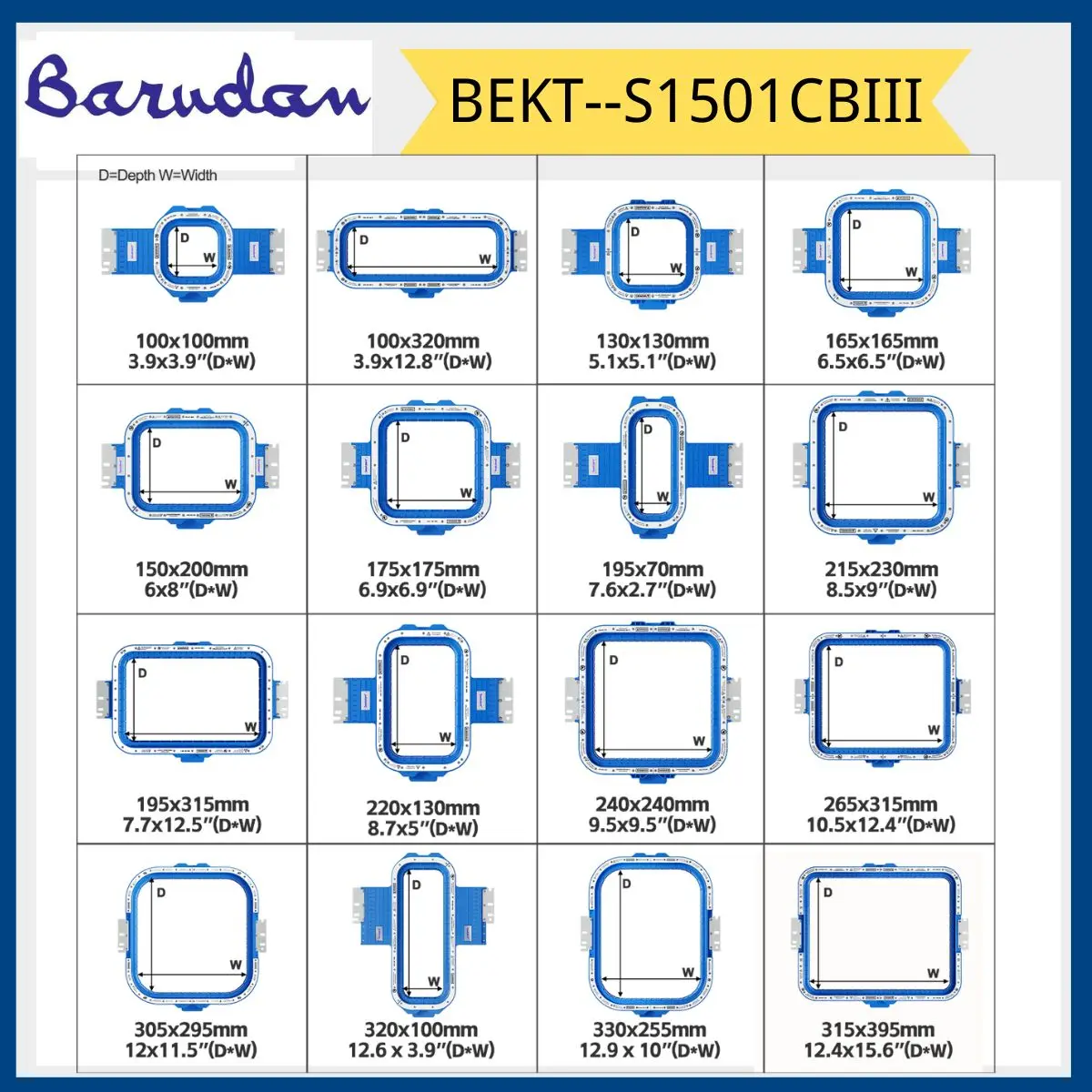 Magnetic Mighty Hoop for Barudan BEKT-S1501CBIII Pro 3 - Image 1