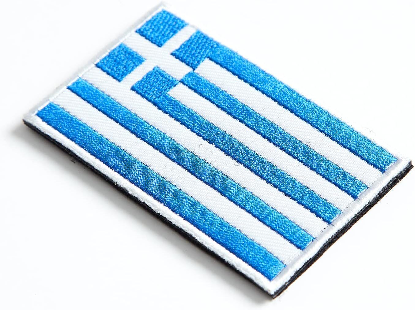 Greece-Flag-Patch-5.jpg Greece Flag Embroidered Patch | Iron On or Sew On | Digitized File - Image 1