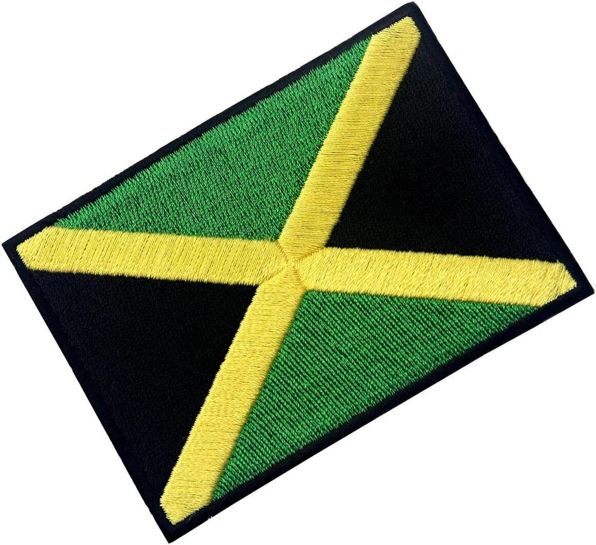 Jamaica Flag Embroidered Patch | Iron On or Sew On | Digitized File - Image 1
