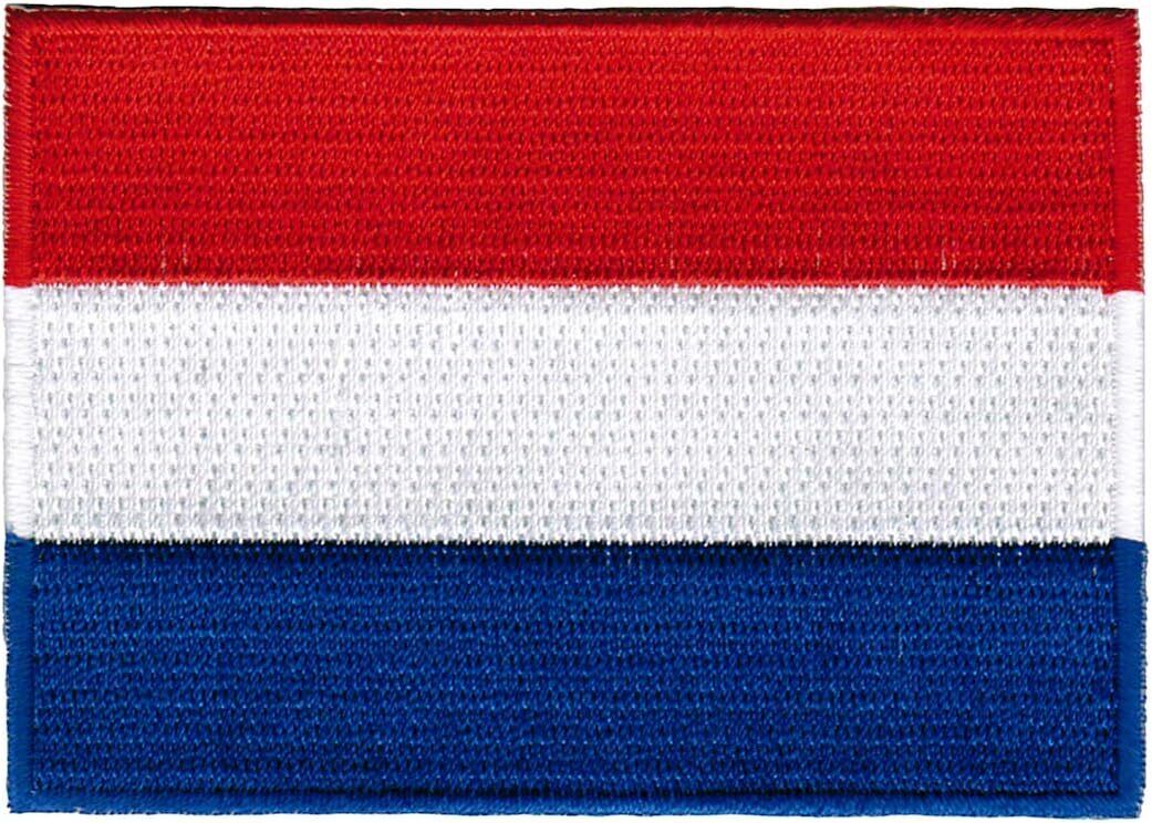 Netherlands Flag Embroidered Patch | Iron On or Sew On | Digitized File - Image 1