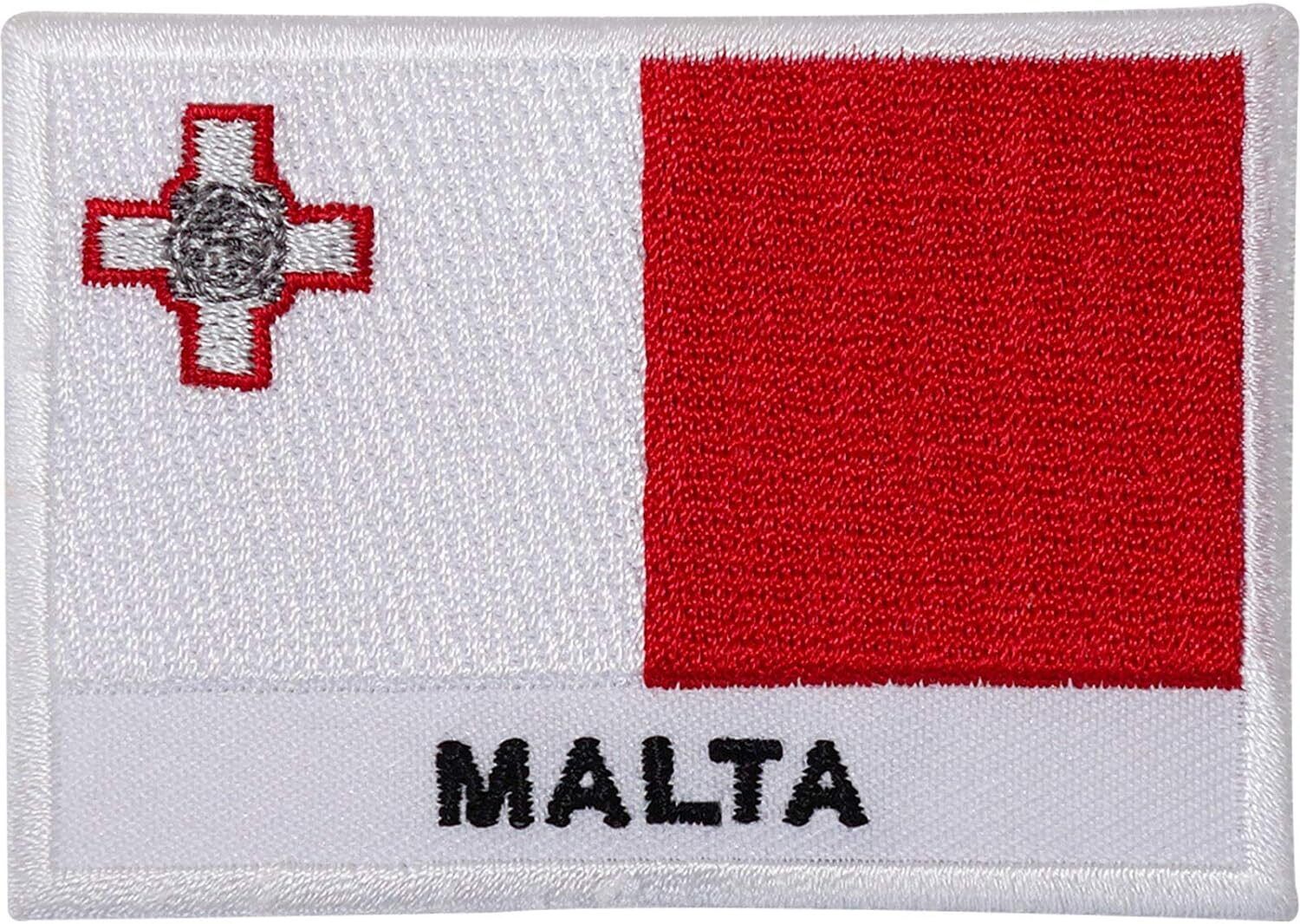 Malta Flag Embroidered Patch | Iron On or Sew On | Digitized File - Image 1