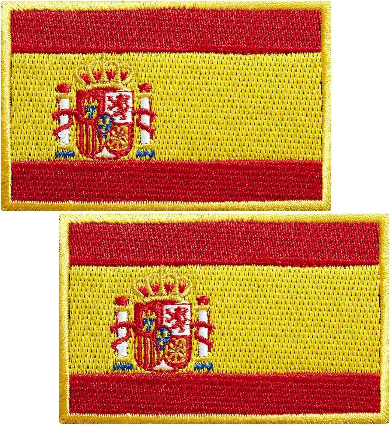 Spain Flag Embroidered Patch | Iron On or Sew On | Digitized File - Image 1