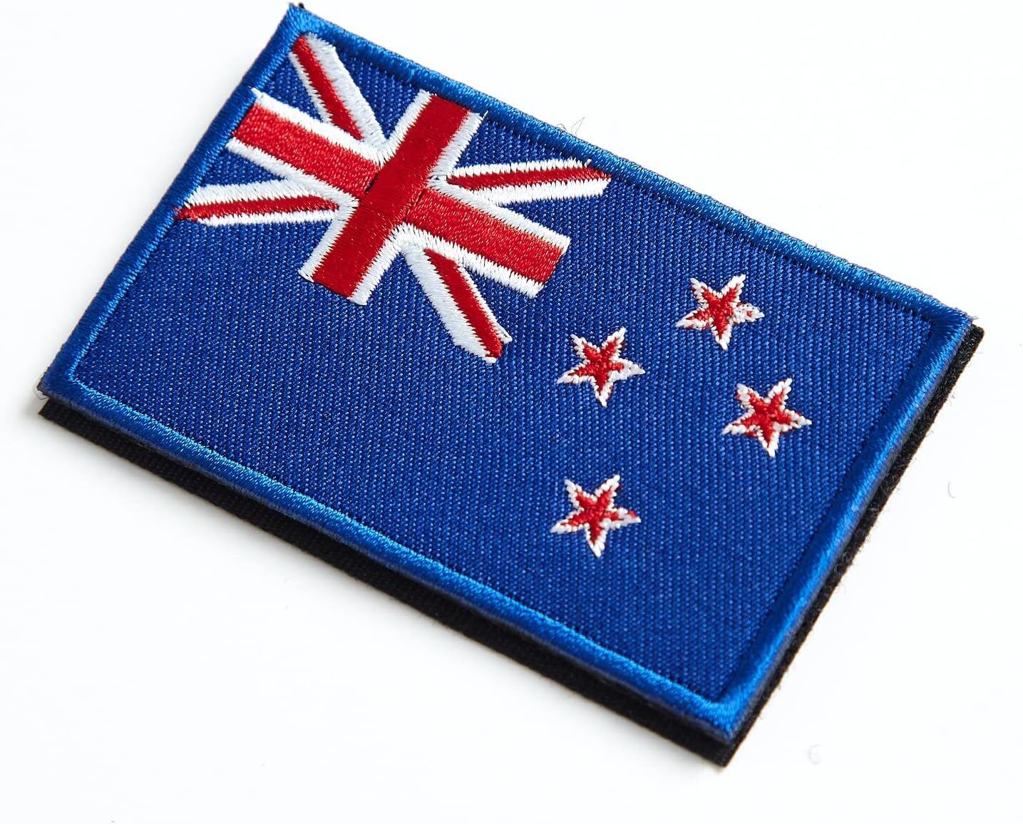 New Zealand Flag Embroidered Patch | Iron On or Sew On | Digitized File - Image 1