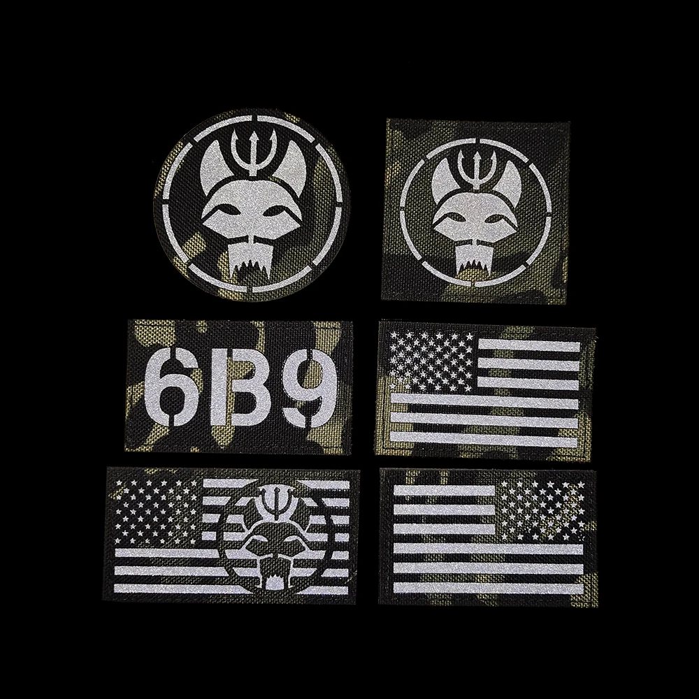 Seal Team IR Reflective Patches | SWAT Military Badge - Multicam Hook/Loop - Image 1