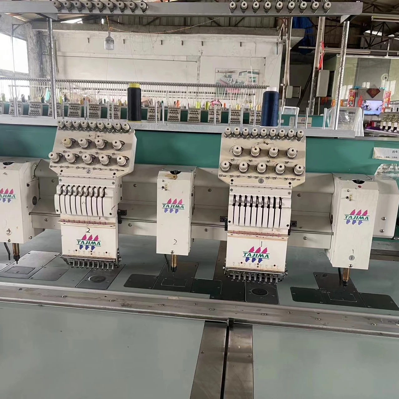 Used TAJIMA Industrial Embroidery Machine 20 Heads, 9 Needles Configurations, Servo Motor, Japan Origin - Image 1