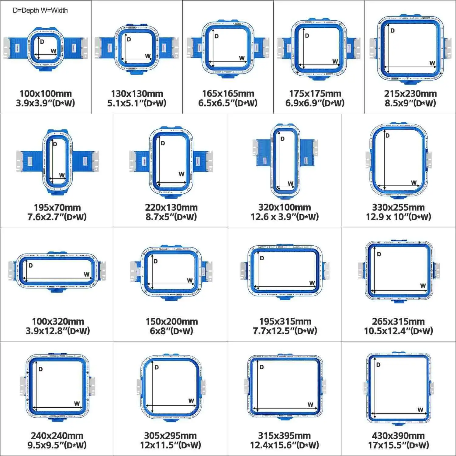 Ricoma Magnetic Embroidery Hoops – Mighty Hoop Frame for MT, TC, EM Series - Image 1
