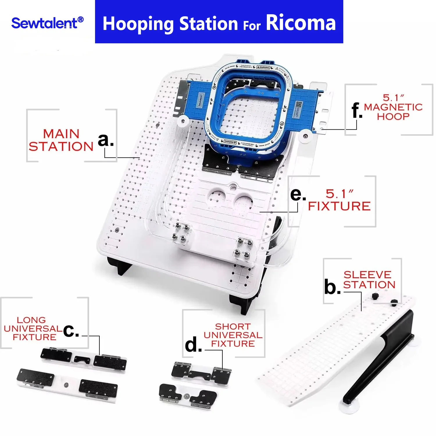 Sewtalent Hooping Station Kit for Ricoma Embroidery Machines - Image 1