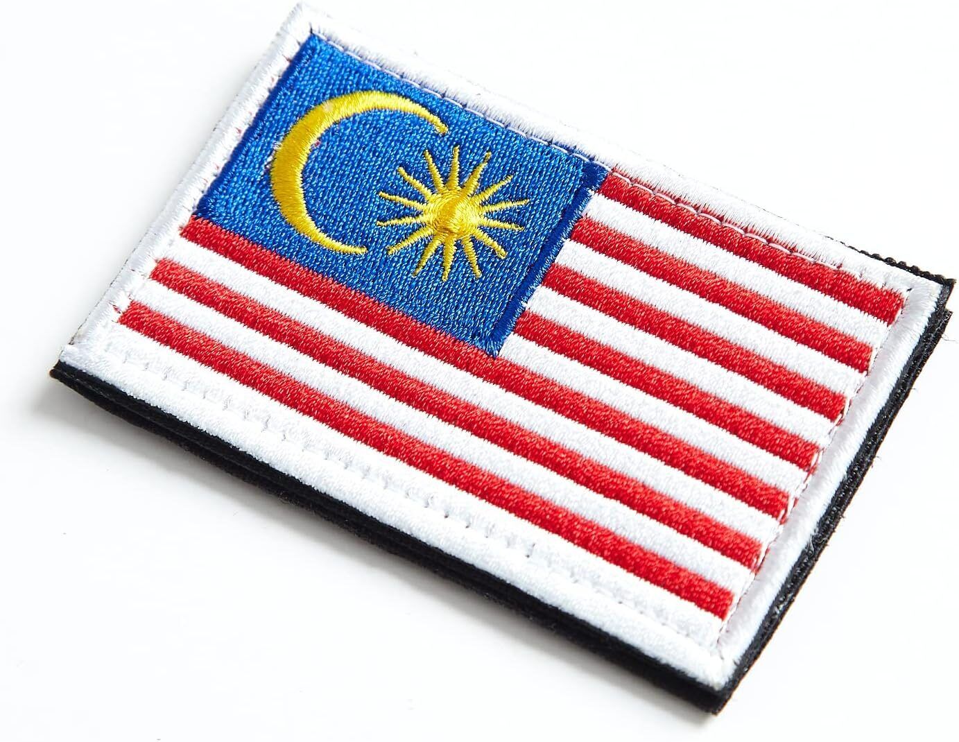Malaysia-embroidered-flag-patch-5.jpg Malaysia Flag Embroidered Patch | Iron On or Sew On | Digitized File - Image 1