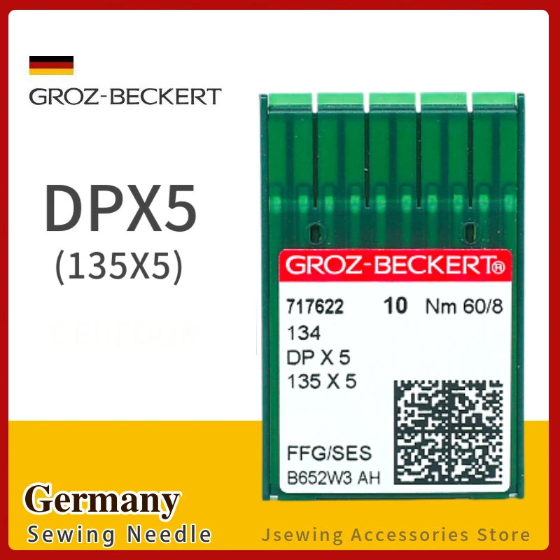 50PCS DPX5 Groz-Beckert Sewing Machine Needles 135X5 134R 761505 – Industrial Needles for JUKI, Brother, Singer, Seiko, DB2-B755, B814 Machines - Image 1